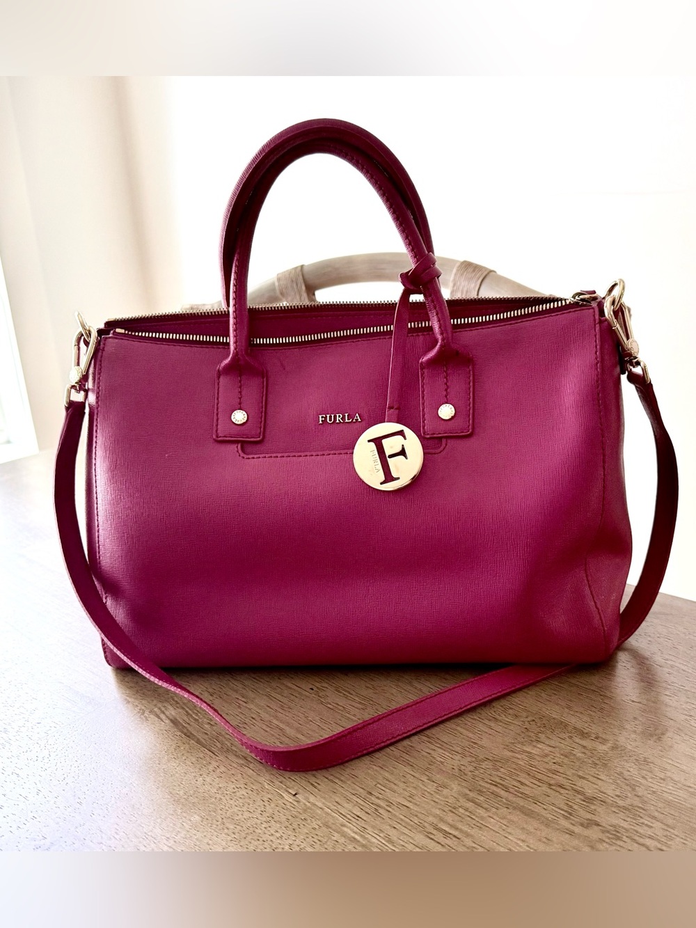 Furla Linda Medium Satchel Pinky